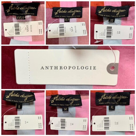 NWT Anthropologie Striped Rainbow Bell Sleeve Top - Picture 10 of 11